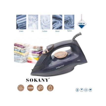 Sokany Steam Iron With Ceramic Soleplate - 2200W - (SL-6699)