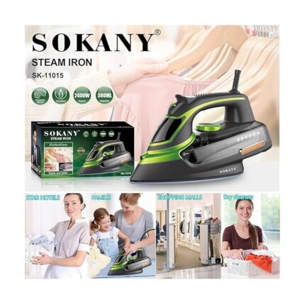 Sokany Steam Iron/Ceramic Soleplate/380ml/Dry Steam Spray/2400W(SK-11015)
