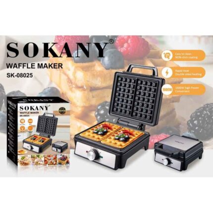 Sokany Waffle Maker/Non-Stick/Power Indicator/LED Lamp-1600W(SK-08025)