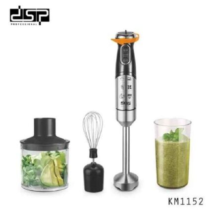 Dsp 4in1stainless Hand Blender-Turbo/600ml Cup/500ml Chopper/800W(km1152).