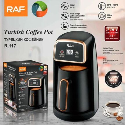 RAF Digital Coffee Maker(Multi-usage pot, coffee, milk, water)/300 ml/600W(R.117)