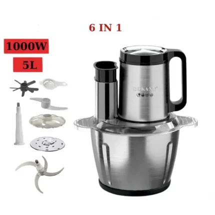 Sokany Chopper SK-06019, 6 In1, Multi-Function, Stainless Steel, 3 liter, 800 W - Silver